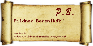Pildner Bereniké névjegykártya